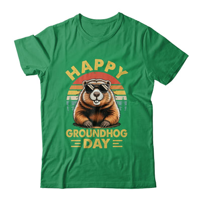 Vintage Happy Groundhog Day Animal Lover Men Women Boy Girl Shirt & Hoodie | siriusteestore