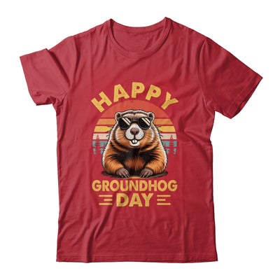 Vintage Happy Groundhog Day Animal Lover Men Women Boy Girl Shirt & Hoodie | siriusteestore
