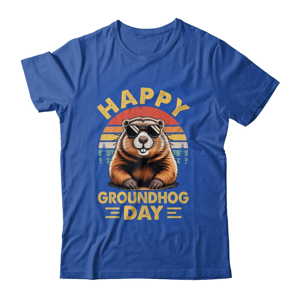 Vintage Happy Groundhog Day Animal Lover Men Women Boy Girl Shirt & Hoodie | siriusteestore