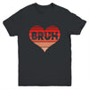Vintage Heart Bruh Valentines Day Boys Mens Kids Funny Youth Shirt | siriusteestore