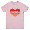 Vintage Heart Bruh Valentines Day Boys Mens Kids Funny Youth Shirt | siriusteestore