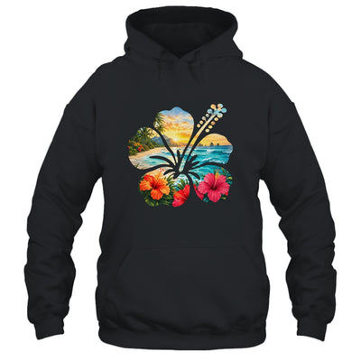 Vintage Hibiscus Flower Beach Summer Aloha Hawaiian Vacation Shirt & Tank Top | siriusteestore