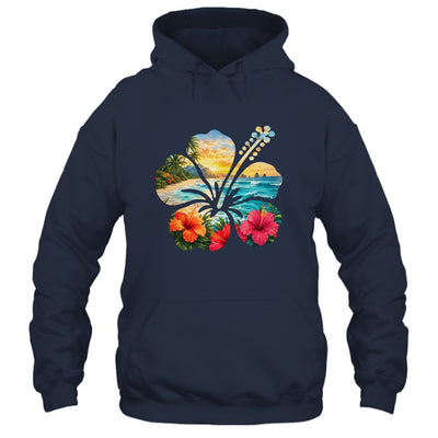 Vintage Hibiscus Flower Beach Summer Aloha Hawaiian Vacation Shirt & Tank Top | siriusteestore