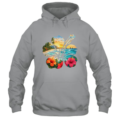 Vintage Hibiscus Flower Beach Summer Aloha Hawaiian Vacation Shirt & Tank Top | siriusteestore