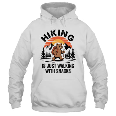 Vintage Hiking Is Just Walking With Snacks Bear Funny Hiking Shirt & Tank Top | siriusteestore