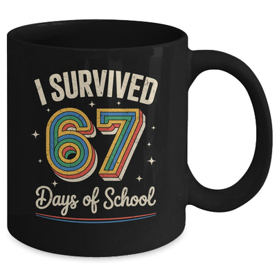 Vintage I Survived 67 Days Of School Teachers Students Mug | siriusteestore