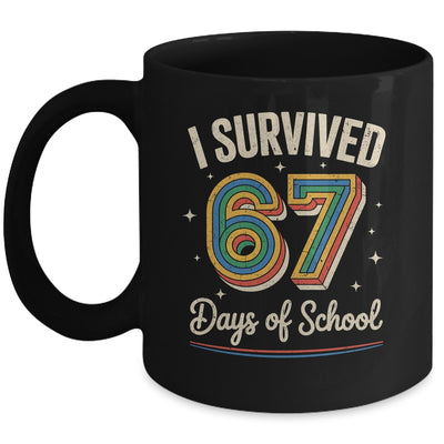 Vintage I Survived 67 Days Of School Teachers Students Mug | siriusteestore