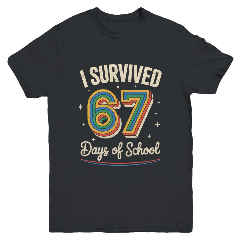 Vintage I Survived 67 Days Of School Teachers Students Youth Shirt | siriusteestore