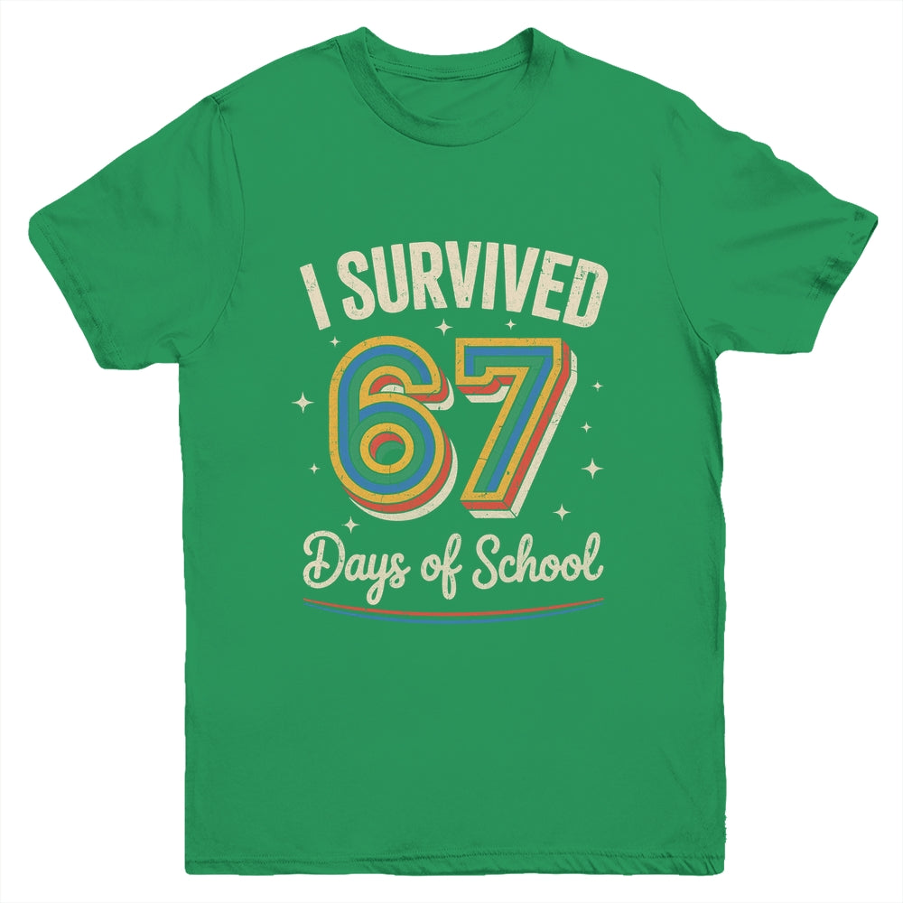 Vintage I Survived 67 Days Of School Teachers Students Youth Shirt | siriusteestore