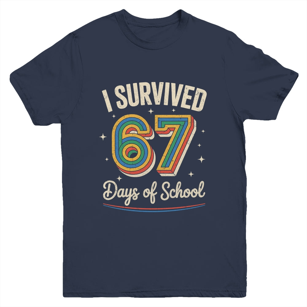 Vintage I Survived 67 Days Of School Teachers Students Youth Shirt | siriusteestore