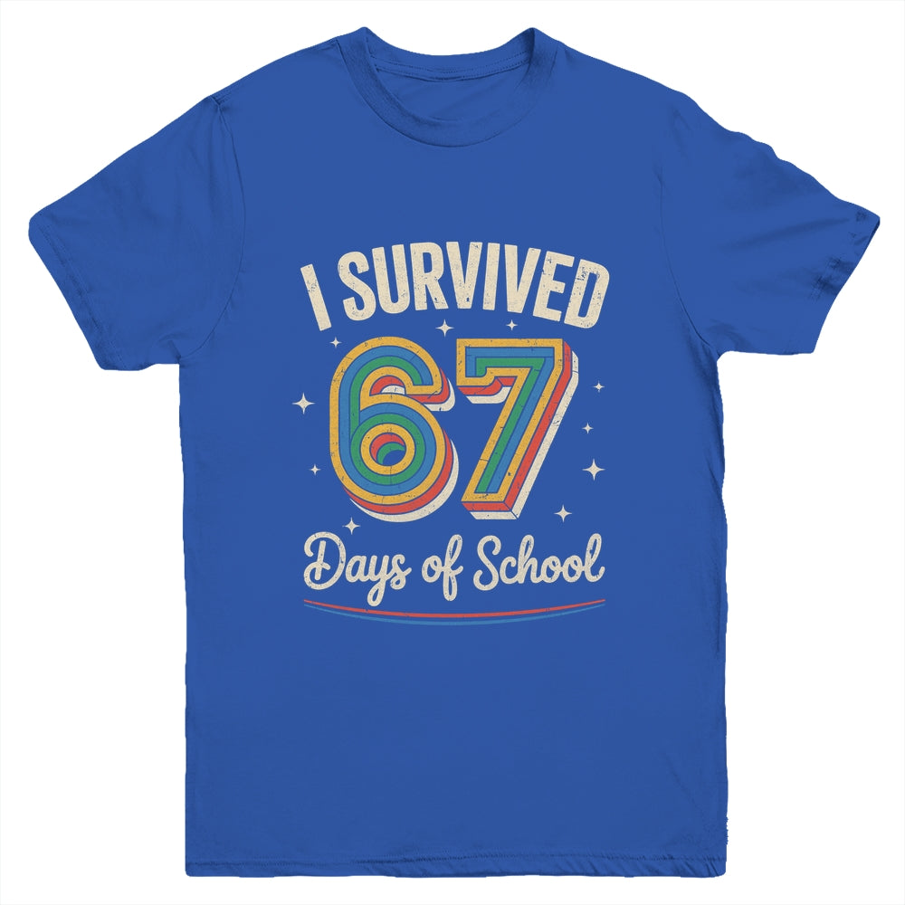 Vintage I Survived 67 Days Of School Teachers Students Youth Shirt | siriusteestore