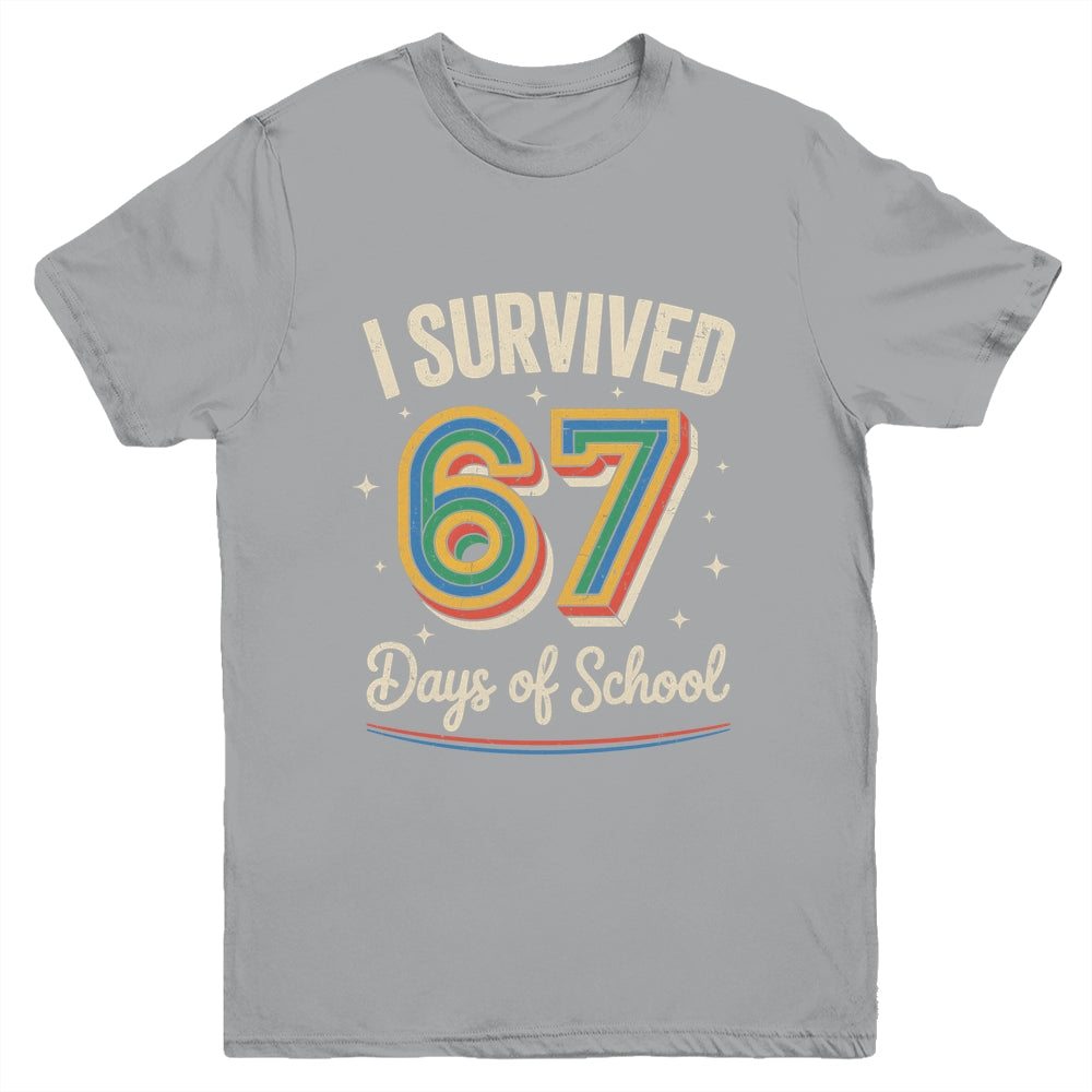 Vintage I Survived 67 Days Of School Teachers Students Youth Shirt | siriusteestore