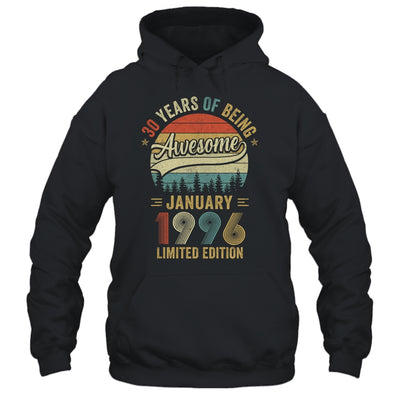 Vintage January 1996 30 Years Old 30th Birthday Men Women Shirt & Hoodie | siriusteestore
