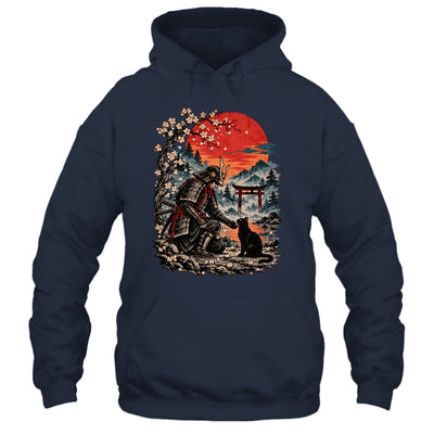 Vintage Japanese Art Samurai Warrior Black Cat Men Women Shirt & Hoodie | siriusteestore