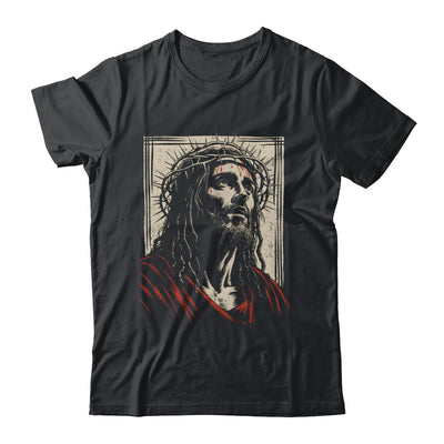 Vintage Jesus Crown Of Thorns Christian For Men Women Kids Shirt & Hoodie | siriusteestore