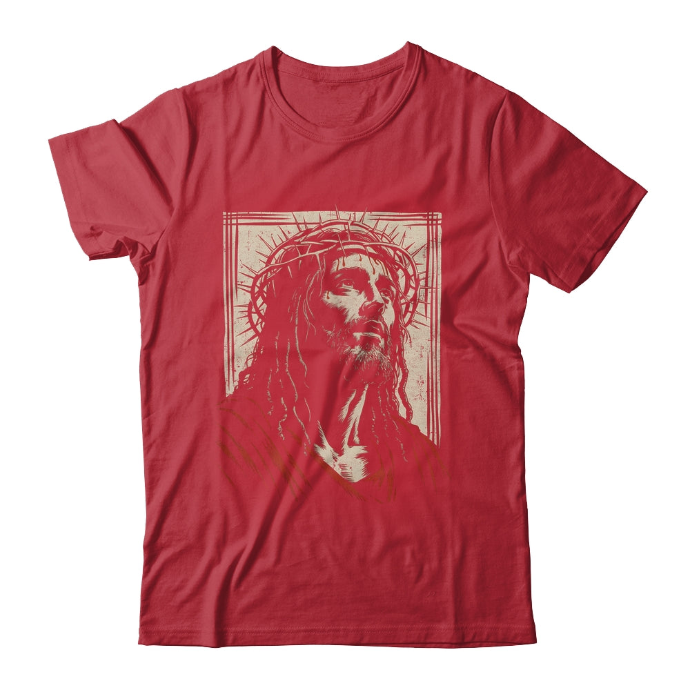 Vintage Jesus Crown Of Thorns Christian For Men Women Kids Shirt & Hoodie | siriusteestore