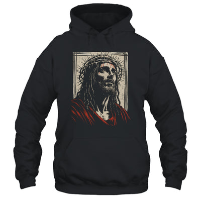 Vintage Jesus Crown Of Thorns Christian For Men Women Kids Shirt & Hoodie | siriusteestore
