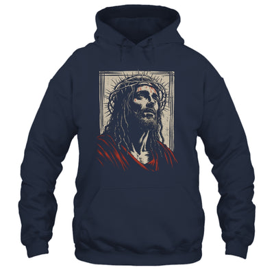 Vintage Jesus Crown Of Thorns Christian For Men Women Kids Shirt & Hoodie | siriusteestore