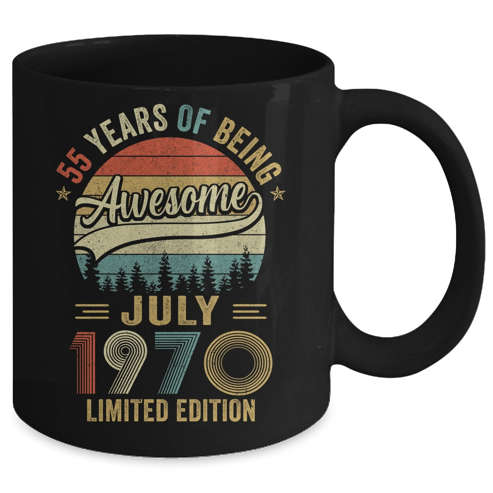Vintage July 1970 55 Year Old 55th Birthday Men Women Mug | siriusteestore