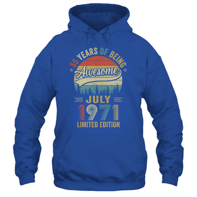 Vintage July 1971 55 Years Old 55th Birthday Men Women Shirt & Hoodie | siriusteestore