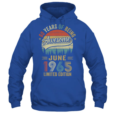 Vintage June 1965 60 Year Old 60th Birthday Men Women Shirt & Hoodie | siriusteestore