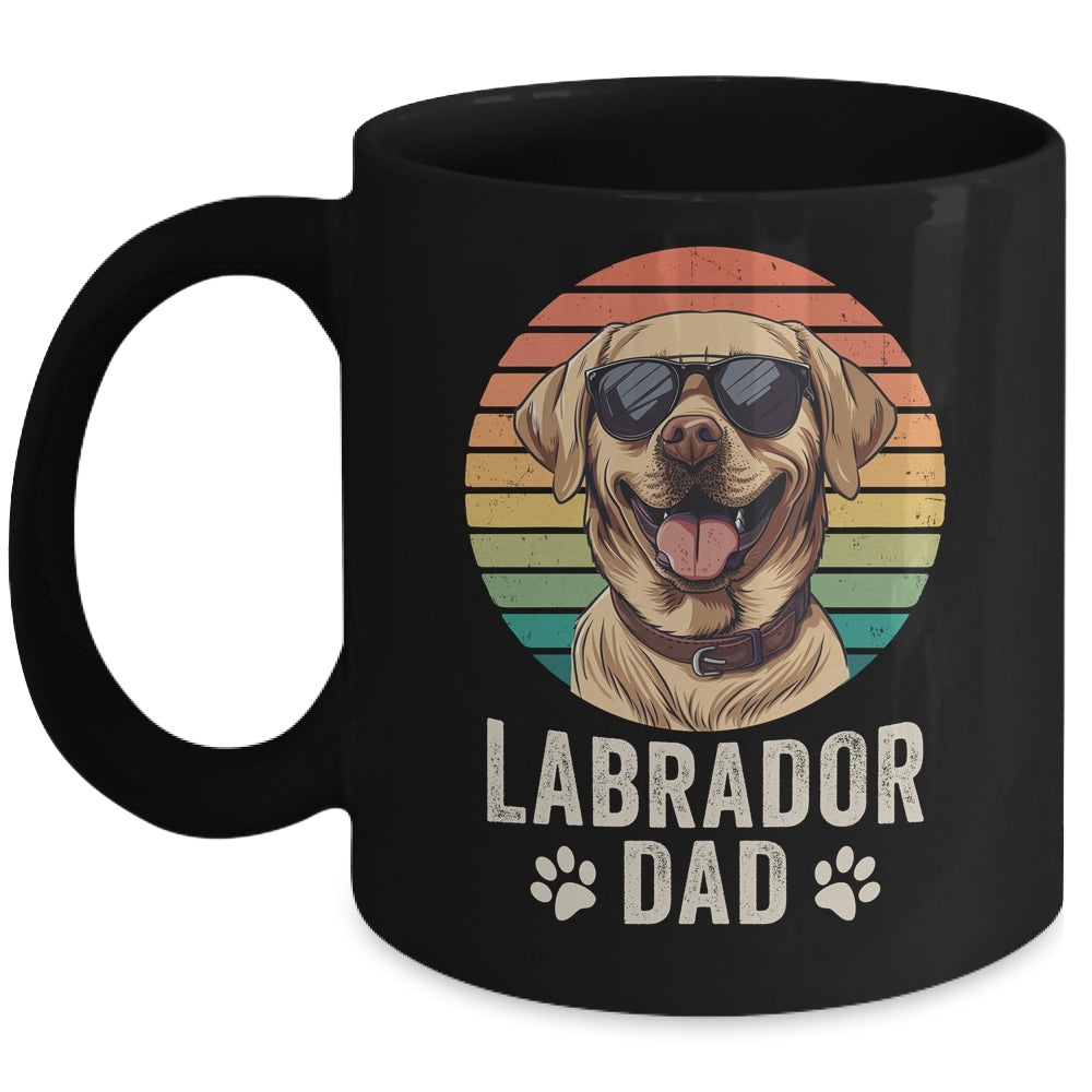 Vintage Labrador Dad For Fathers Day Dog Lover Funny Mug | siriusteestore