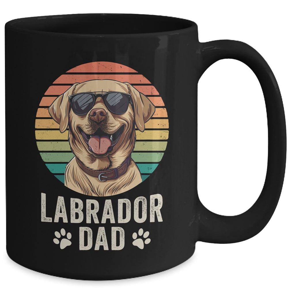 Vintage Labrador Dad For Fathers Day Dog Lover Funny Mug | siriusteestore