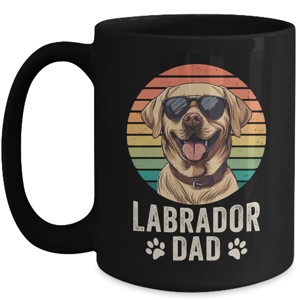 Vintage Labrador Dad For Fathers Day Dog Lover Funny Mug | siriusteestore