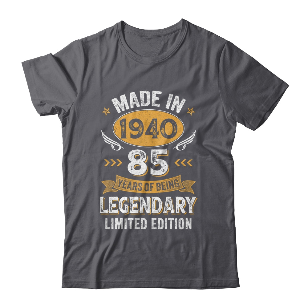 Vintage Made In 1940 85 Years Old 85th Birthday Men Women Shirt & Hoodie | siriusteestore