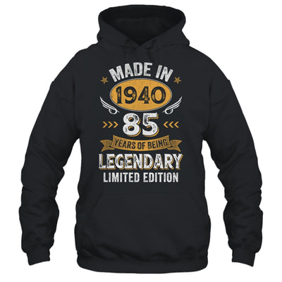 Vintage Made In 1940 85 Years Old 85th Birthday Men Women Shirt & Hoodie | siriusteestore