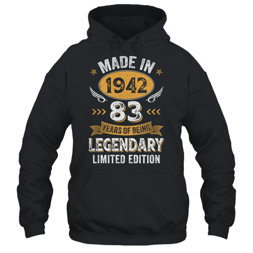 Vintage Made In 1942 83 Years Old 83rd Birthday Men Women Shirt & Hoodie | siriusteestore