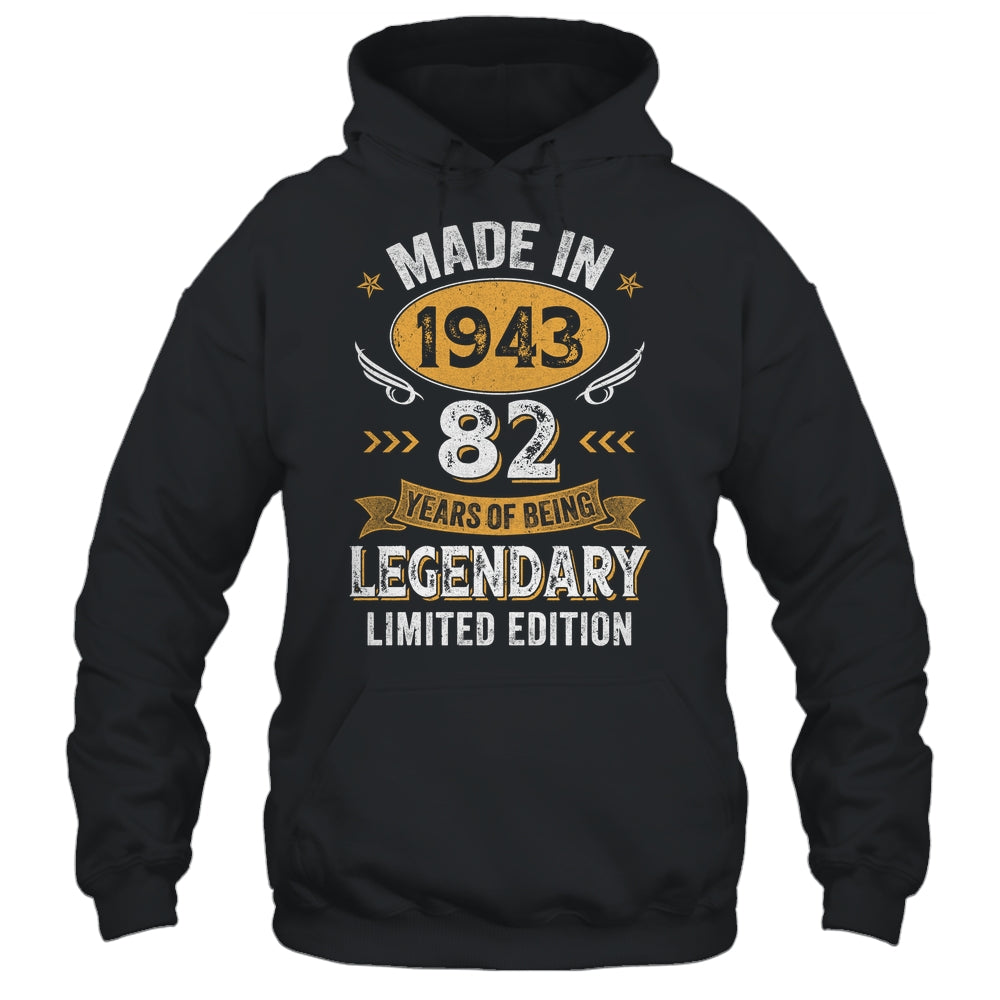 Vintage Made In 1943 82 Years Old 82nd Birthday Men Women Shirt & Hoodie | siriusteestore
