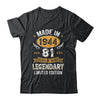 Vintage Made In 1944 81 Years Old 81st Birthday Men Women Shirt & Hoodie | siriusteestore