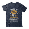 Vintage Made In 1944 81 Years Old 81st Birthday Men Women Shirt & Hoodie | siriusteestore