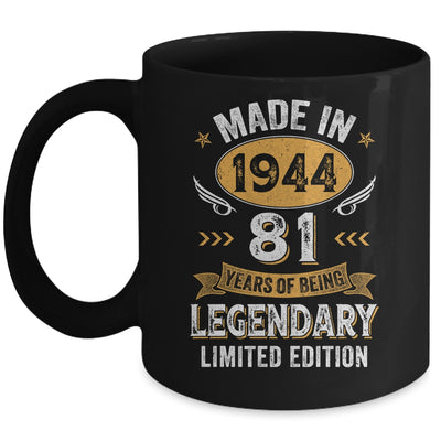 Vintage Made In 1944 81 Years Old 81st Birthday Men Women Mug | siriusteestore