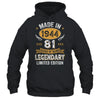 Vintage Made In 1944 81 Years Old 81st Birthday Men Women Shirt & Hoodie | siriusteestore