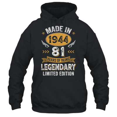 Vintage Made In 1944 81 Years Old 81st Birthday Men Women Shirt & Hoodie | siriusteestore