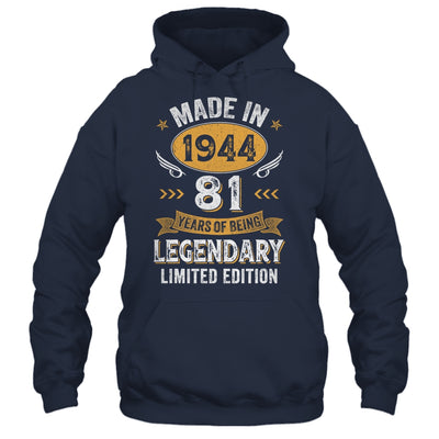Vintage Made In 1944 81 Years Old 81st Birthday Men Women Shirt & Hoodie | siriusteestore