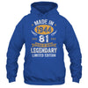 Vintage Made In 1944 81 Years Old 81st Birthday Men Women Shirt & Hoodie | siriusteestore