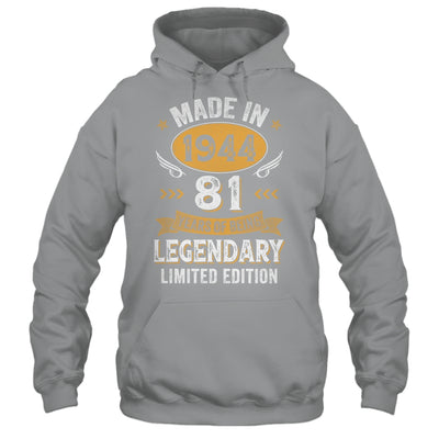 Vintage Made In 1944 81 Years Old 81st Birthday Men Women Shirt & Hoodie | siriusteestore