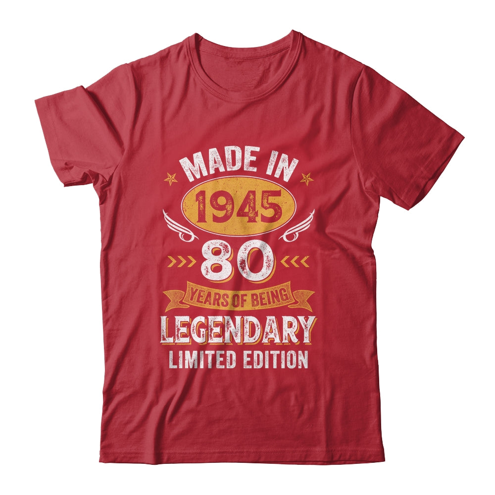 Vintage Made In 1945 80 Years Old 80th Birthday Men Women Shirt & Hoodie | siriusteestore