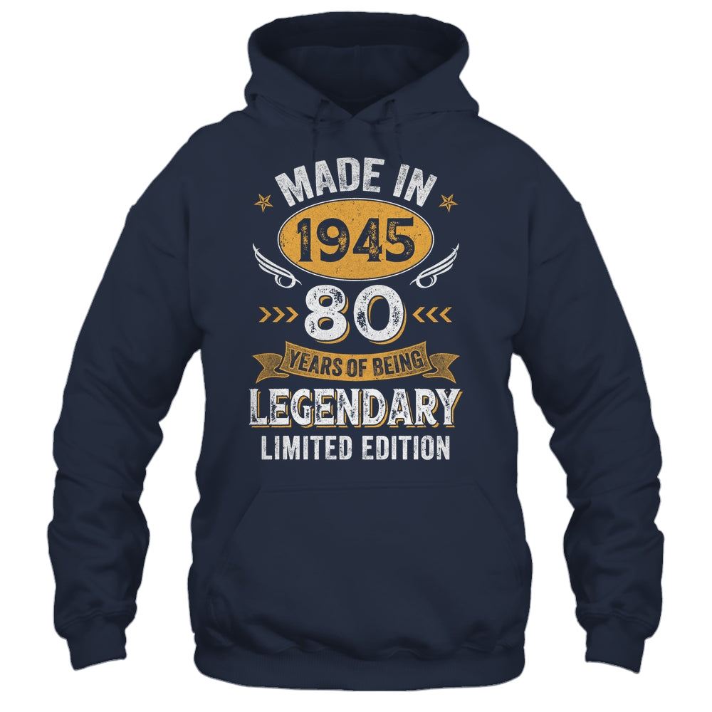 Vintage Made In 1945 80 Years Old 80th Birthday Men Women Shirt & Hoodie | siriusteestore