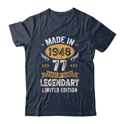 Vintage Made In 1948 77 Years Old 77th Birthday Men Women Shirt & Hoodie | siriusteestore