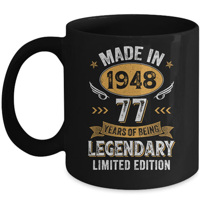 Vintage Made In 1948 77 Years Old 77th Birthday Men Women Mug | siriusteestore