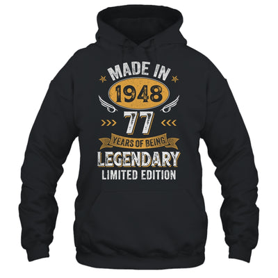 Vintage Made In 1948 77 Years Old 77th Birthday Men Women Shirt & Hoodie | siriusteestore
