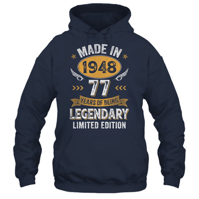 Vintage Made In 1948 77 Years Old 77th Birthday Men Women Shirt & Hoodie | siriusteestore