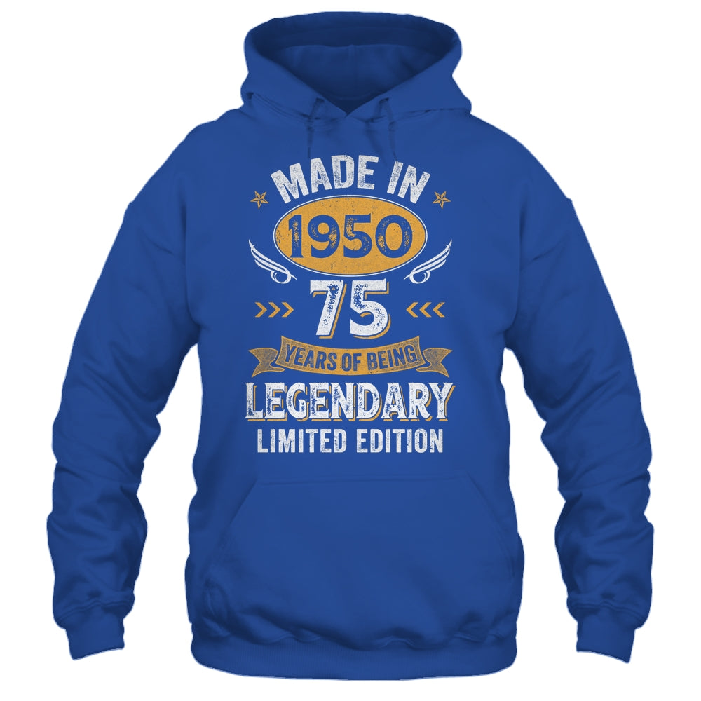 Vintage Made In 1950 75 Years Old 75th Birthday Men Women Shirt & Hoodie | siriusteestore