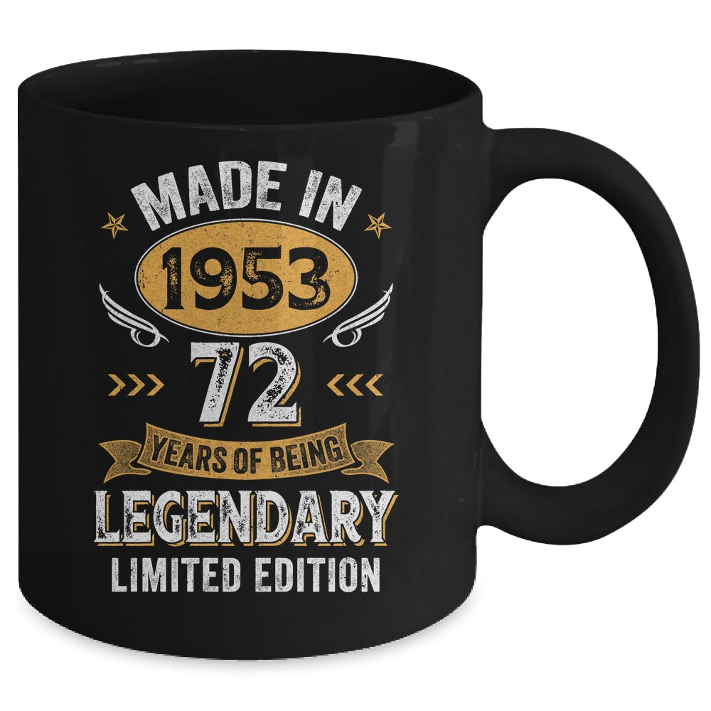 Vintage Made In 1953 72 Years Old 72nd Birthday Men Women Mug | siriusteestore
