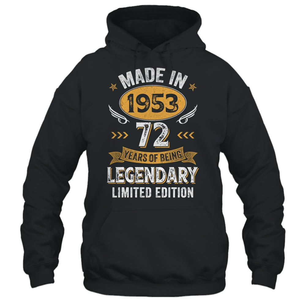 Vintage Made In 1953 72 Years Old 72nd Birthday Men Women Shirt & Hoodie | siriusteestore