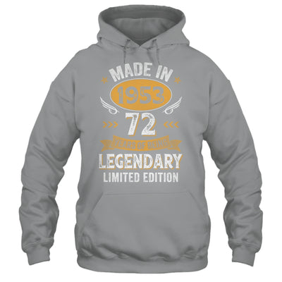 Vintage Made In 1953 72 Years Old 72nd Birthday Men Women Shirt & Hoodie | siriusteestore